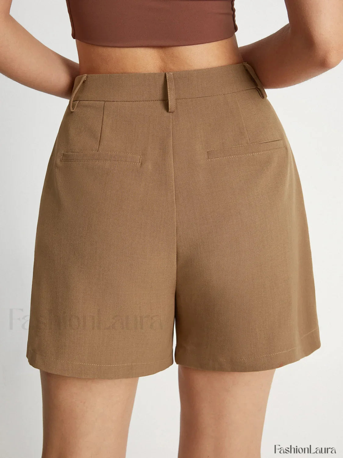 High Waisted Graceful Trouser Shorts