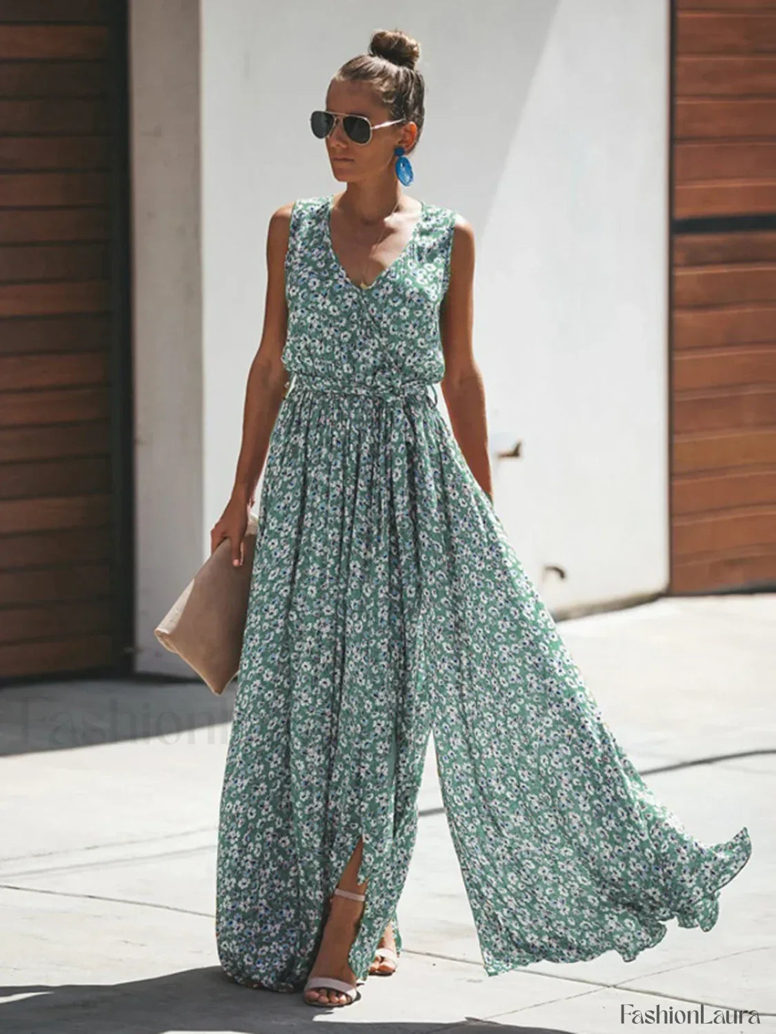 Hippie Floral Maxi Boho Dress