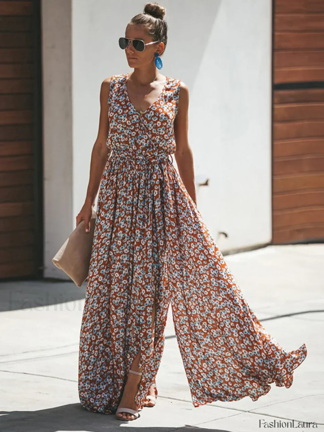 Hippie Floral Maxi Boho Dress