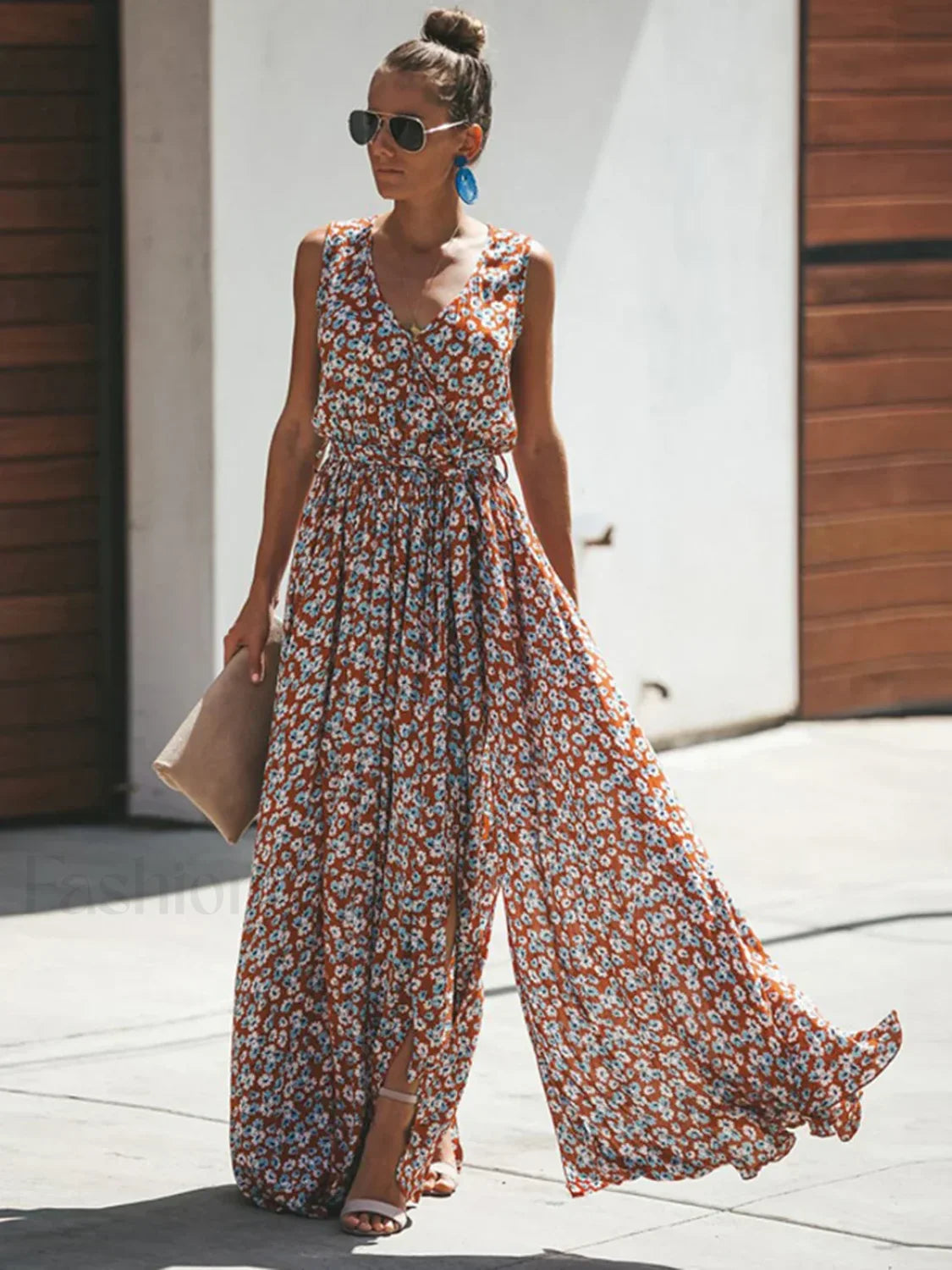 Hippie Floral Maxi Boho Dress
