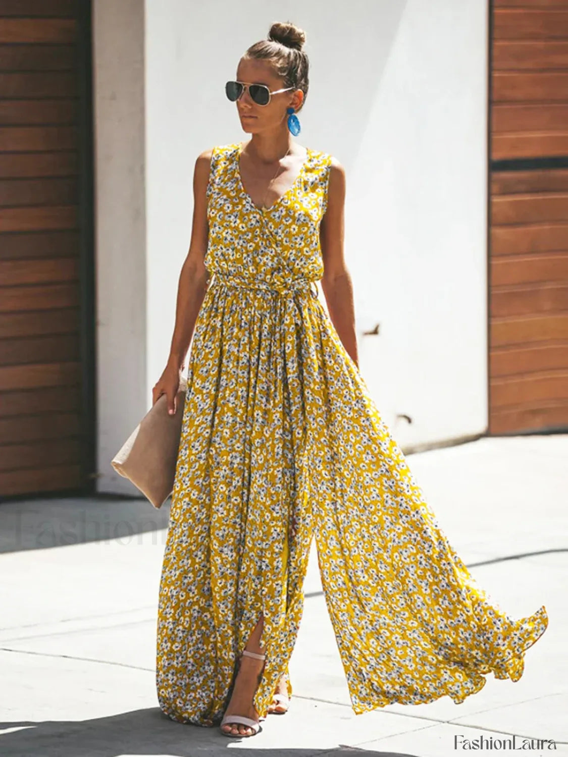Hippie Floral Maxi Boho Dress