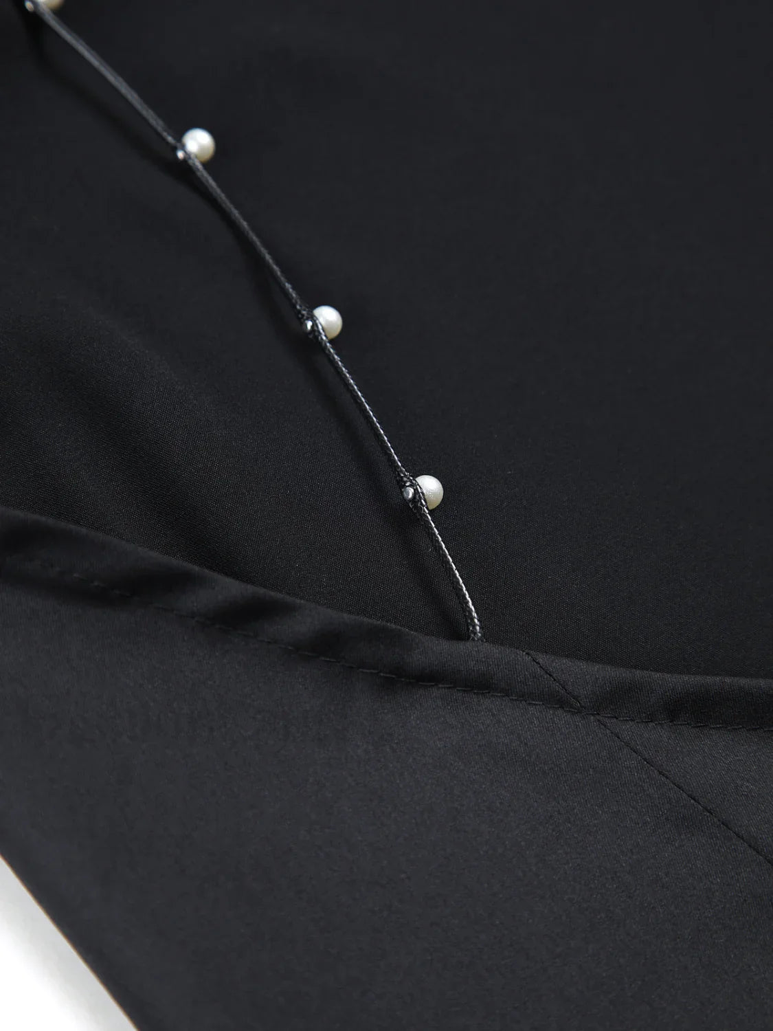 Hold My Pearls Open Modern Back Satin Long Dress