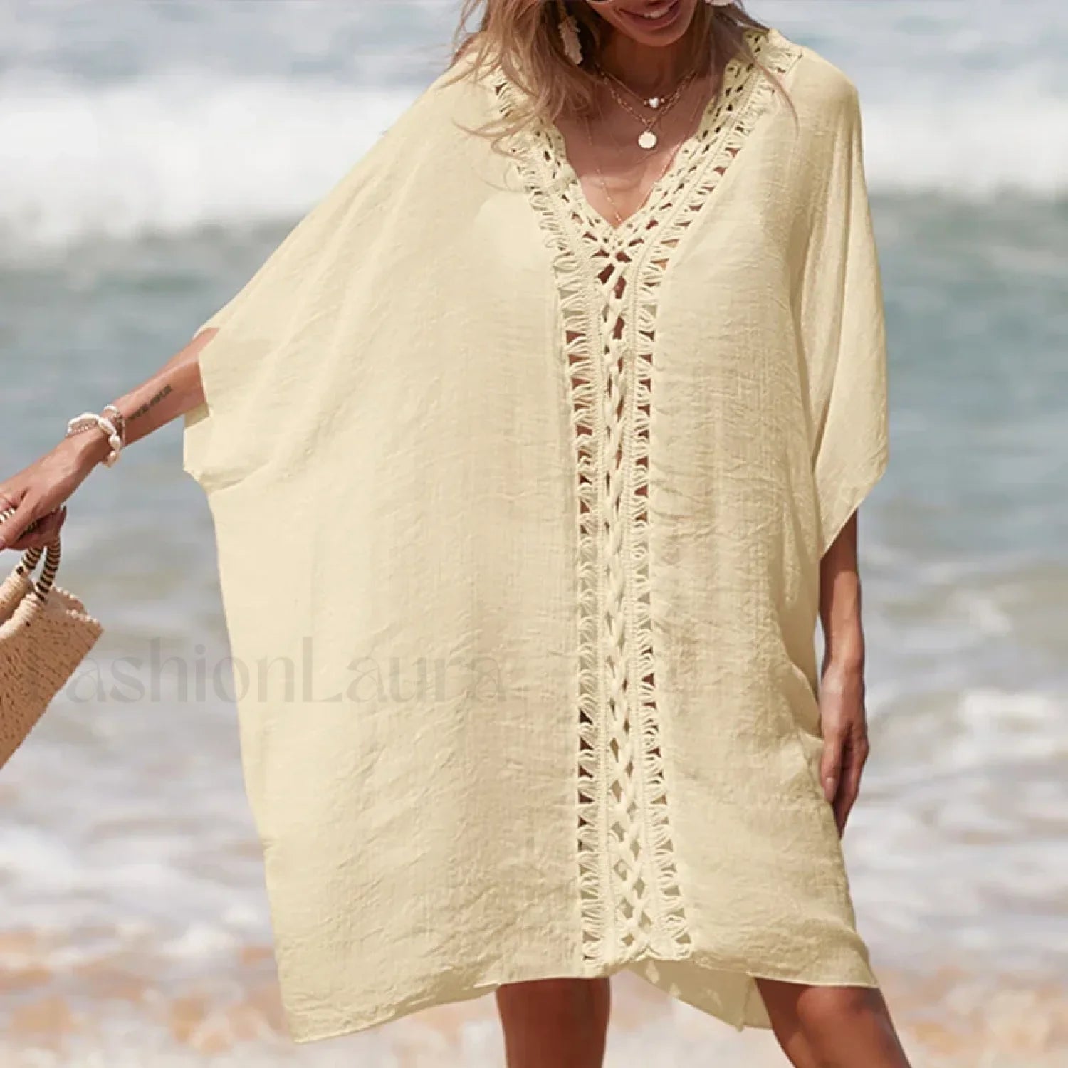 Holiday Crochet Spliced Beach Cover Up