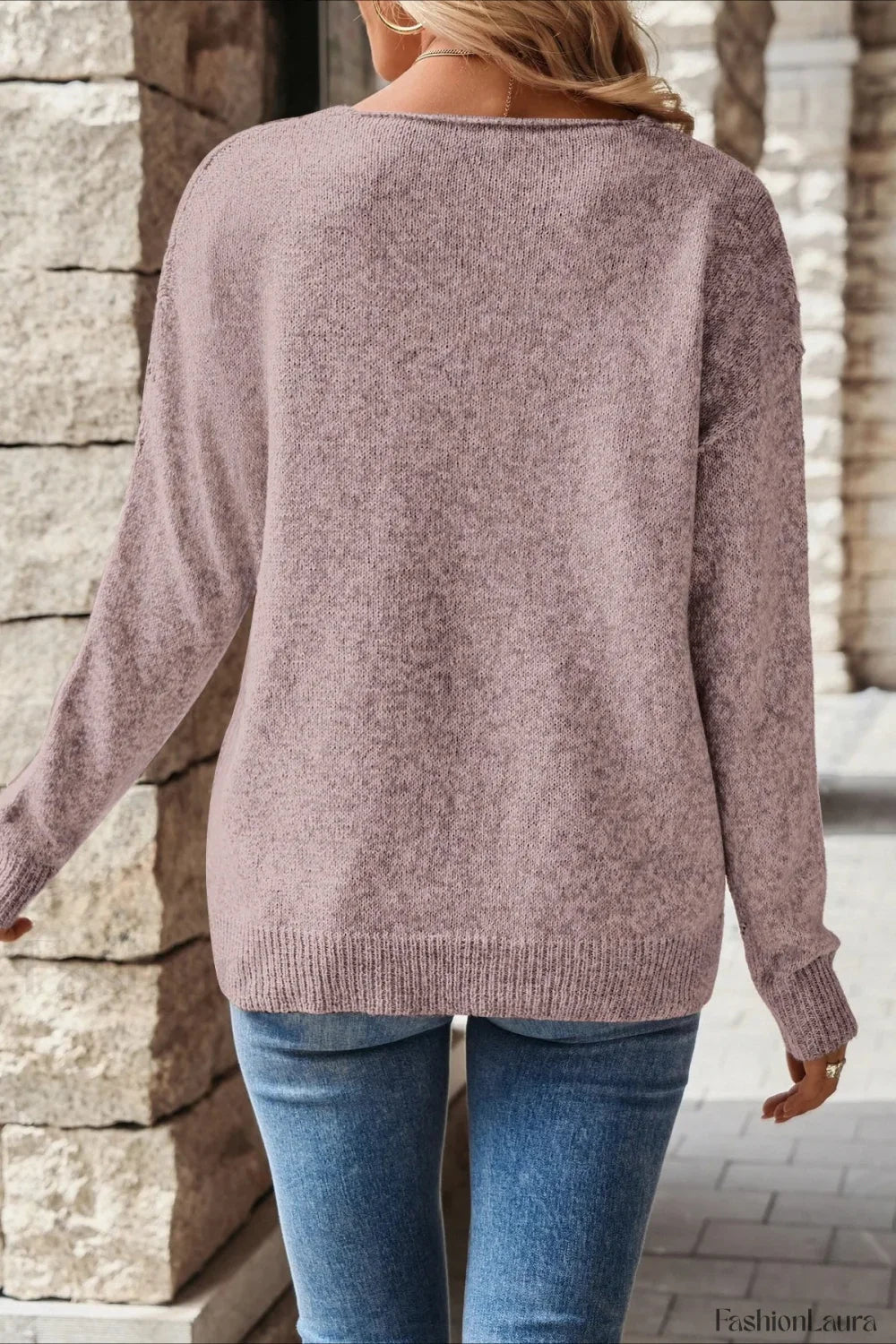 Hollow Knit Loose Pullover Sweater
