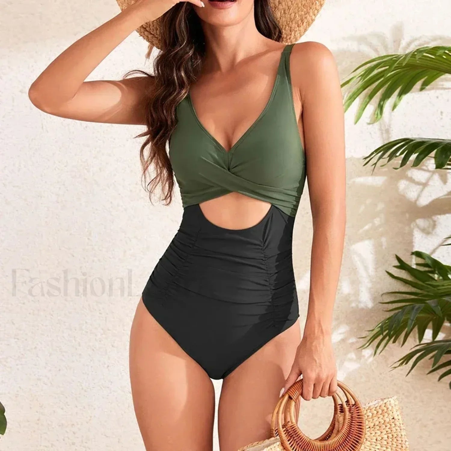 Hollow Out Solid Fashion One Piece Color 15 / S