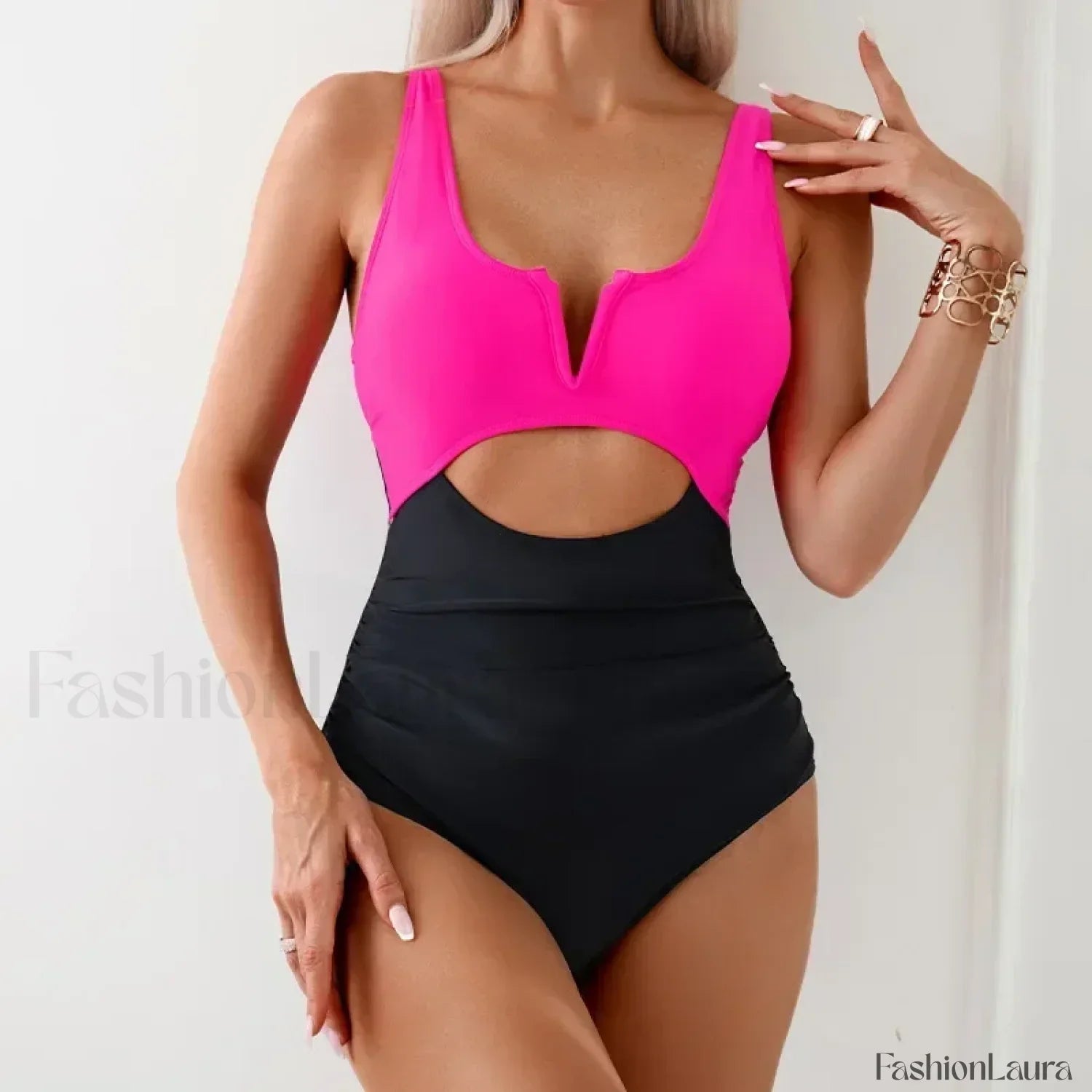 Hollow Out Solid Fashion One Piece