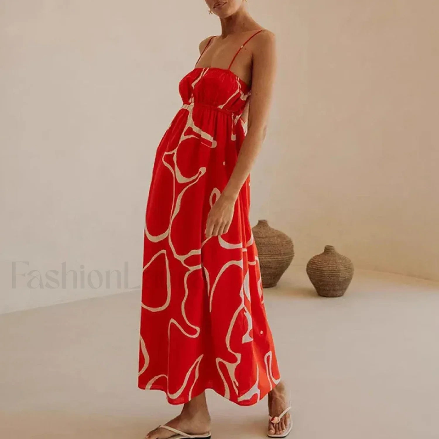 Hollow-Out Swing Floral Dress