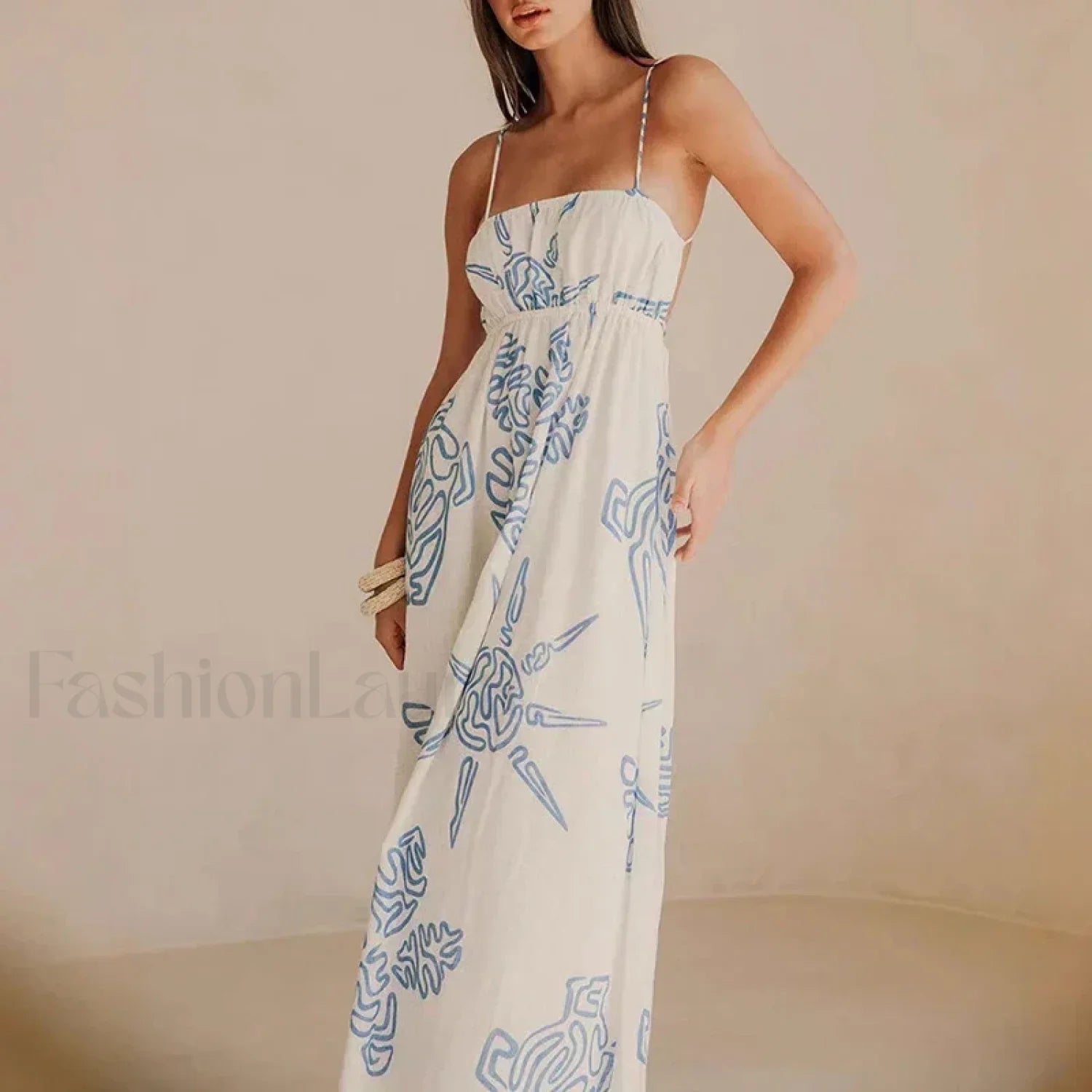 Hollow-Out Swing Floral Dress