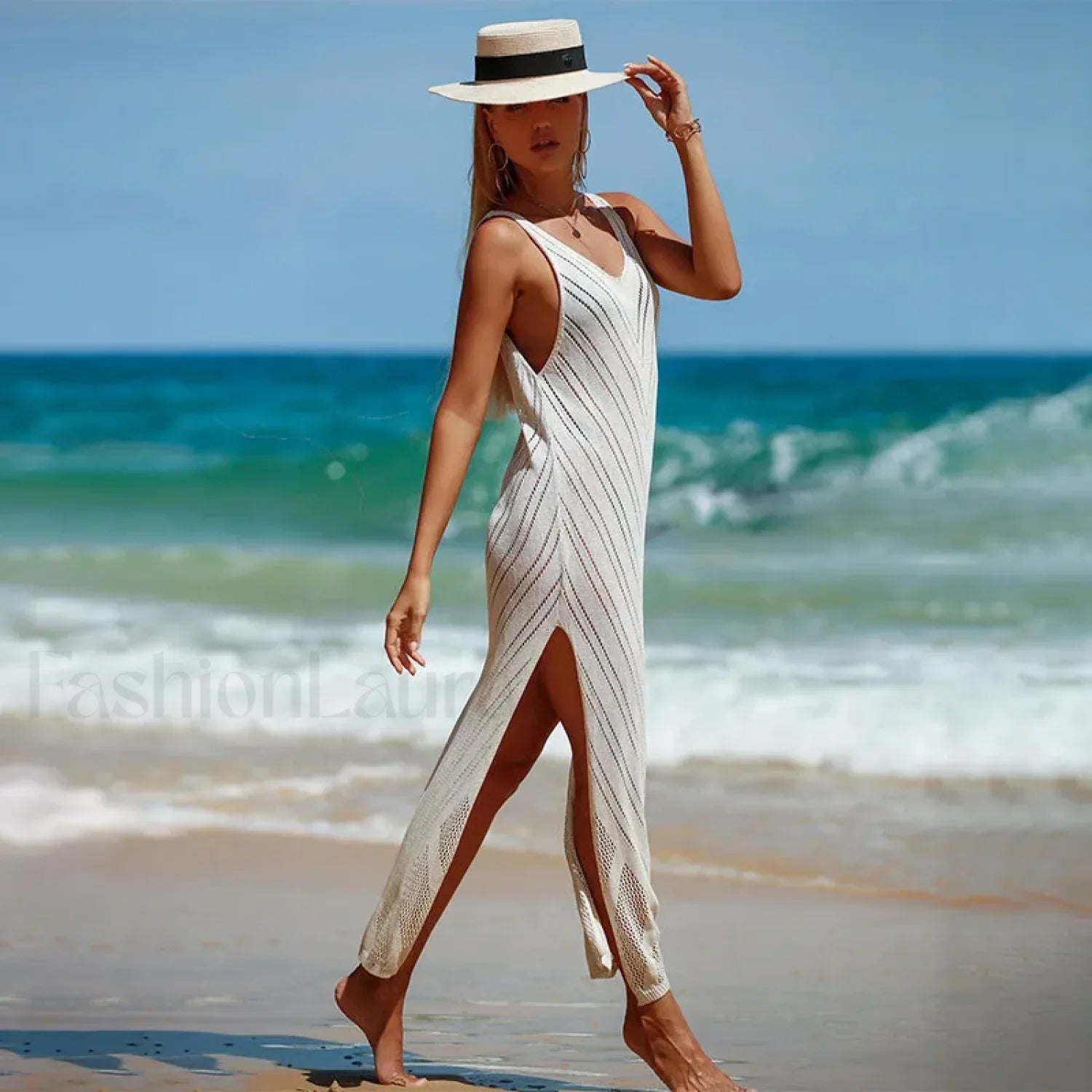 Hollowout Knitted Cover Up