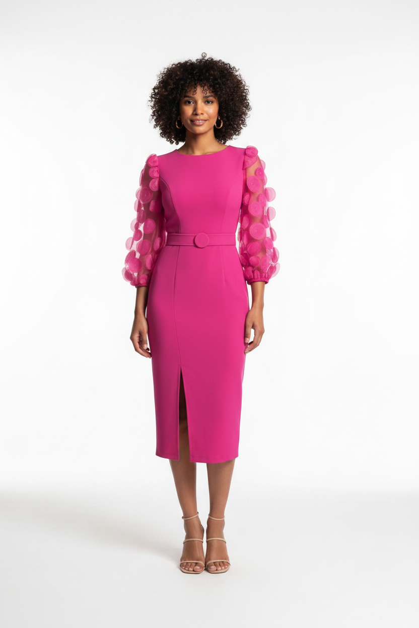 Elegant Chic Women's Dress with Flattering Fit and Timeless Design