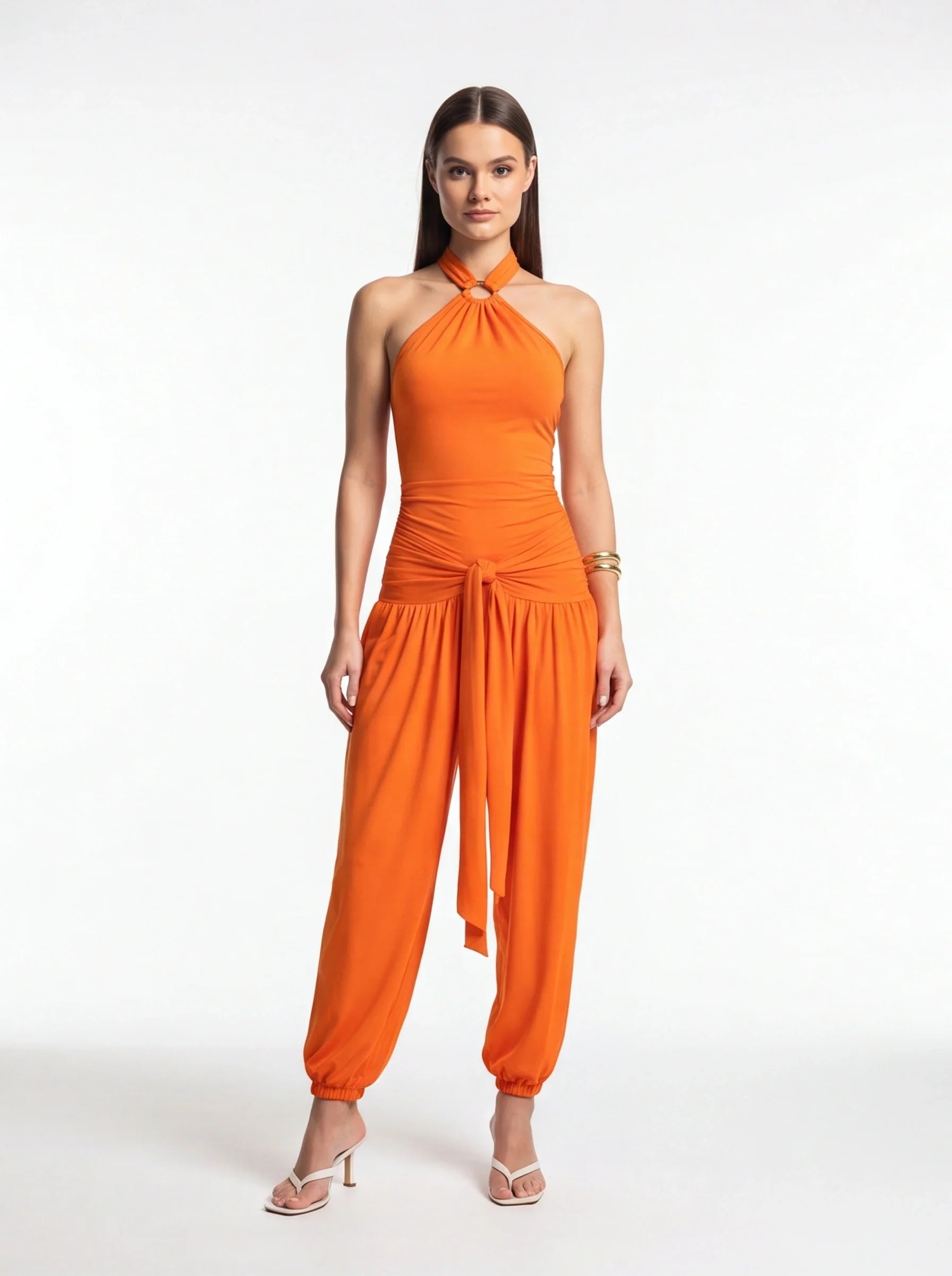 Elegant Halter Jumpsuit for Women | Comfortable Fit & Versatile Style - Jamota