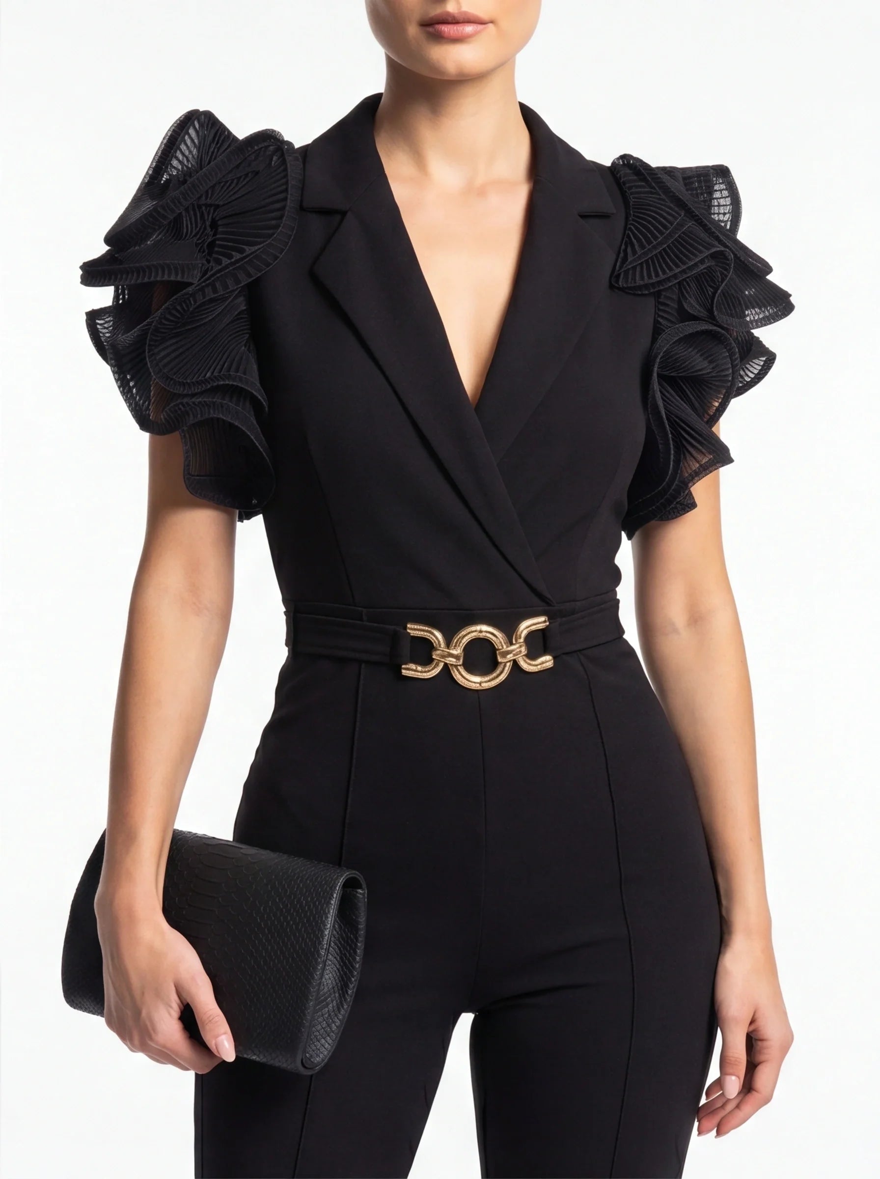 Elegant Chic Flared Jumpsuit for Women | Tailored Fit & Comfortable Fa