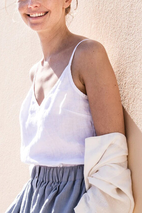 Solid Linen Tank Top
