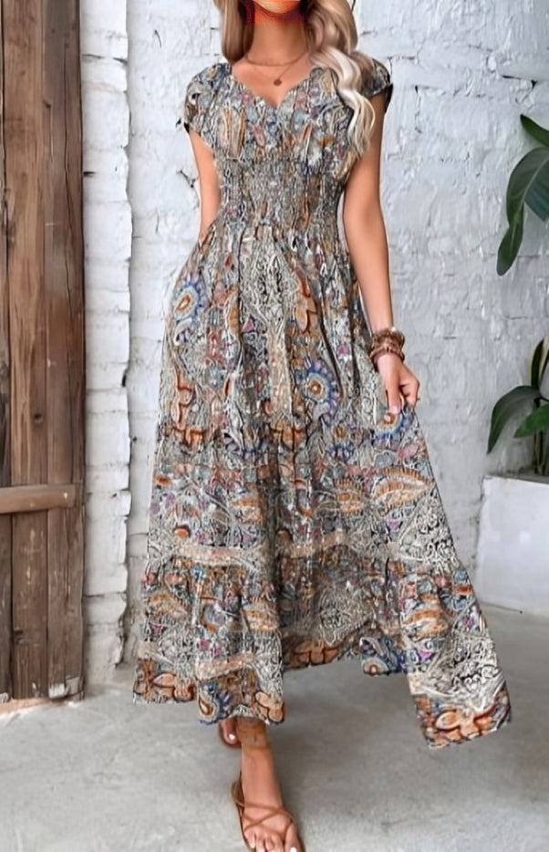Gisela Exclusive Stylish Dress with Vintage Print Premium Wardrobe Essential