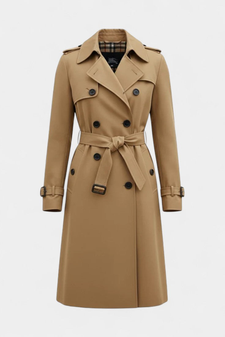 Guinevere | Double-Breasted Belted Trench Coat