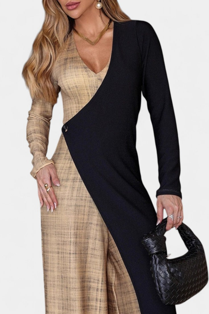 Colorblock Wide-Leg Jumpsuit