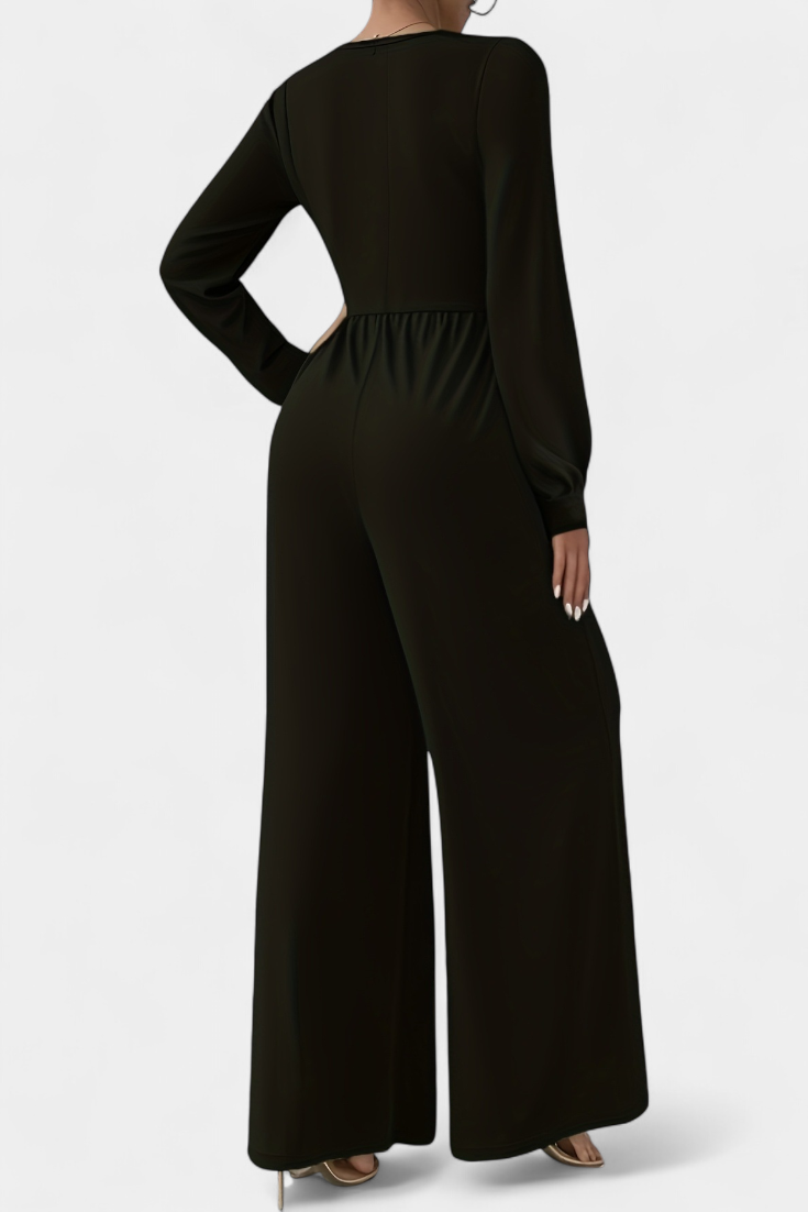 Eudora V-Neck Tailored Jumpsuit
