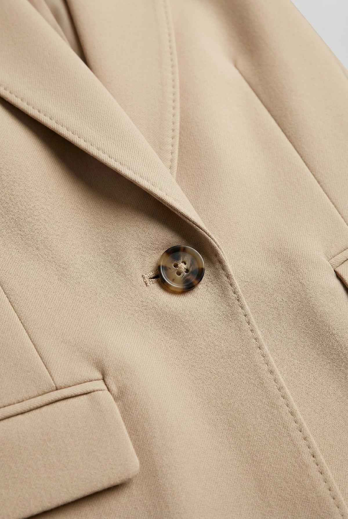 Notch Lapel Single Button Blazer
