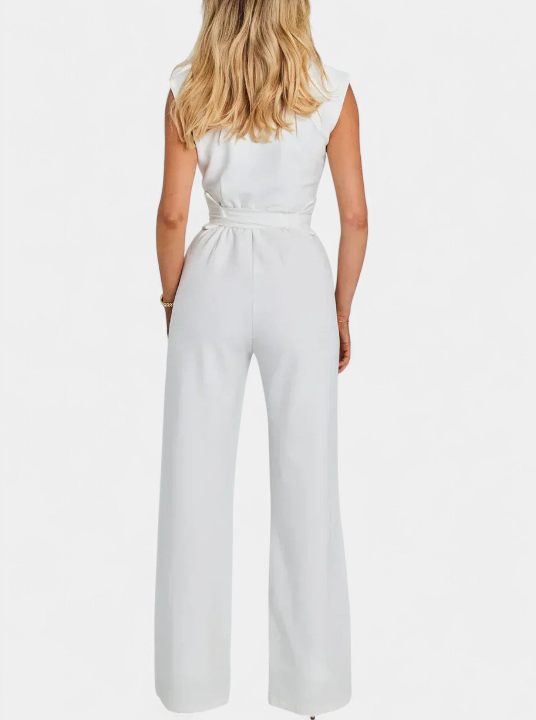 High Neck Sleeveless Wide Leg Jumpsuit
