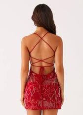 Sequin Sweetheart Cut Out Mini Dress Cocktail 6
