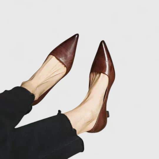 Pointed Toe Slip On Stiletto Heel Pumps