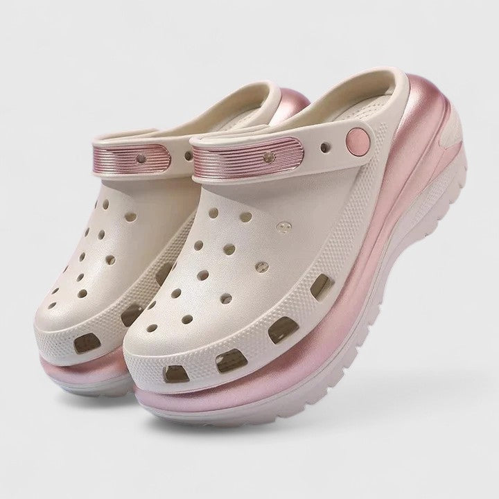 Platform Chunky Sole Ankle Strap Clog Mules