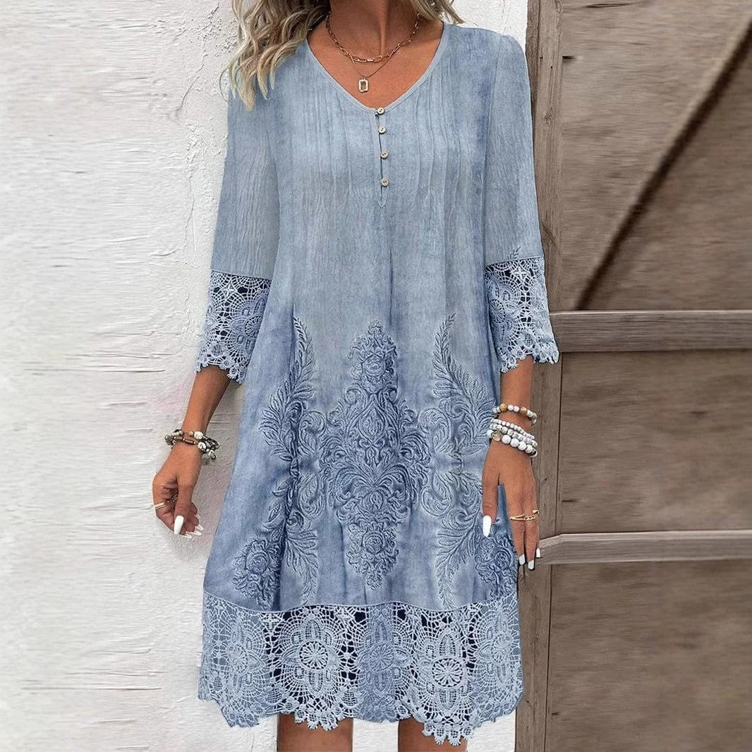 Ophelia Bloom Dress Blue