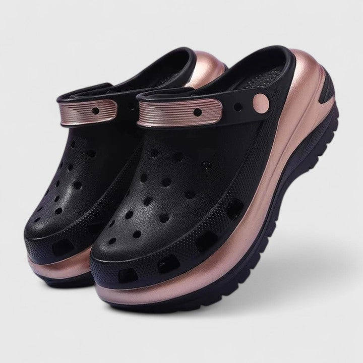 Platform Chunky Sole Ankle Strap Clog Mules