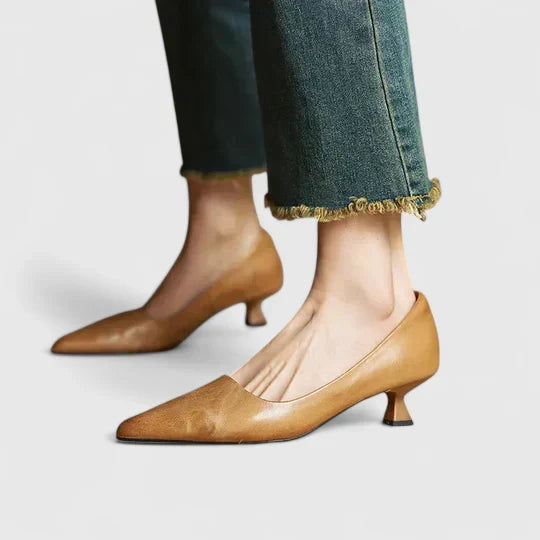 Pointed Toe Slip On Stiletto Heel Pumps