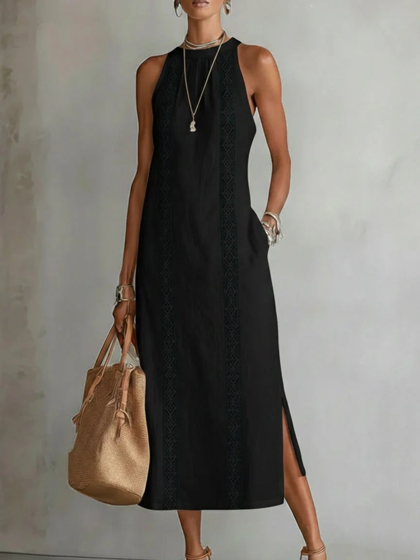 JIMENA™ - COTTON LINEN MIDI DRESS