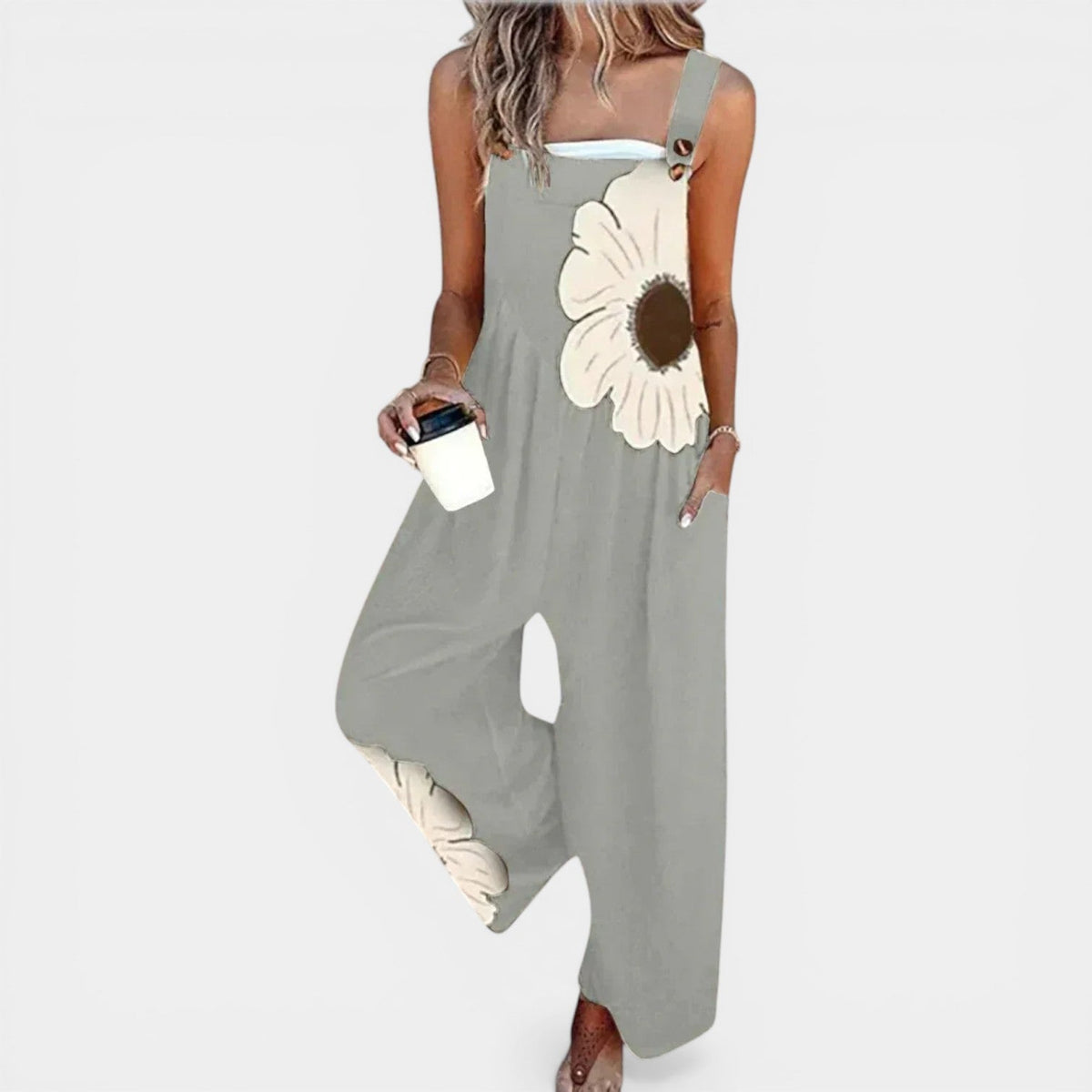 JAIME™ - FLORAL LOOSE-FIT LIGHTWEIGHT OVERALLS