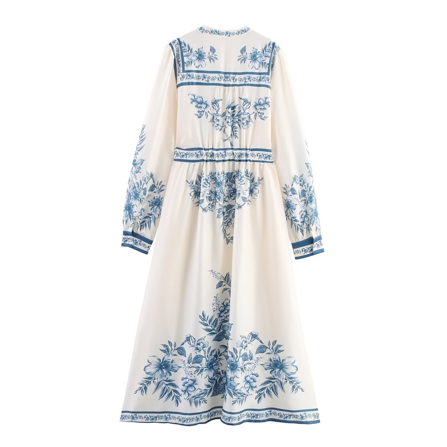 Ruby Patterned Print Long Sleeve Maxi Dress