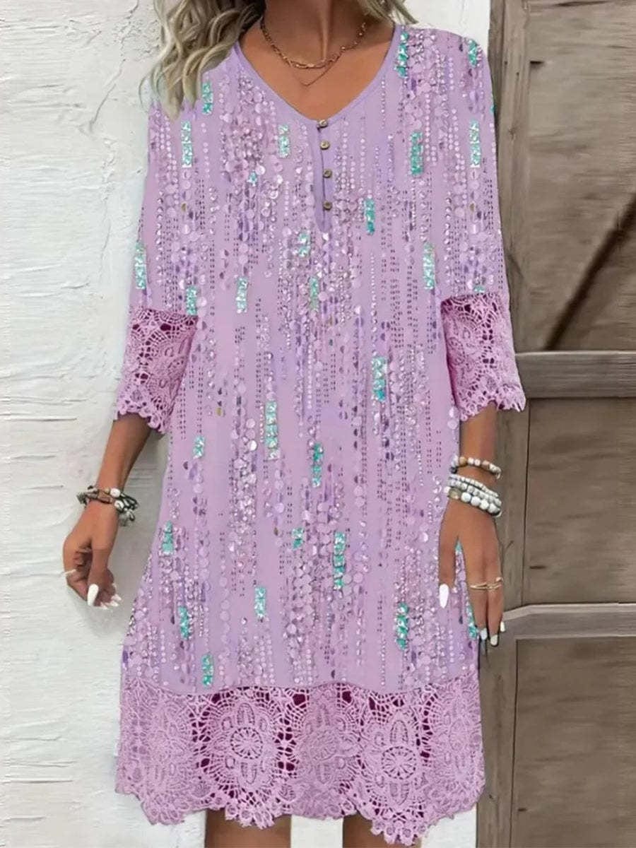 Ophelia Bloom Dress Purple