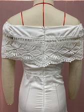 Off Shoulder Lace Tiered Maxi Dress 5