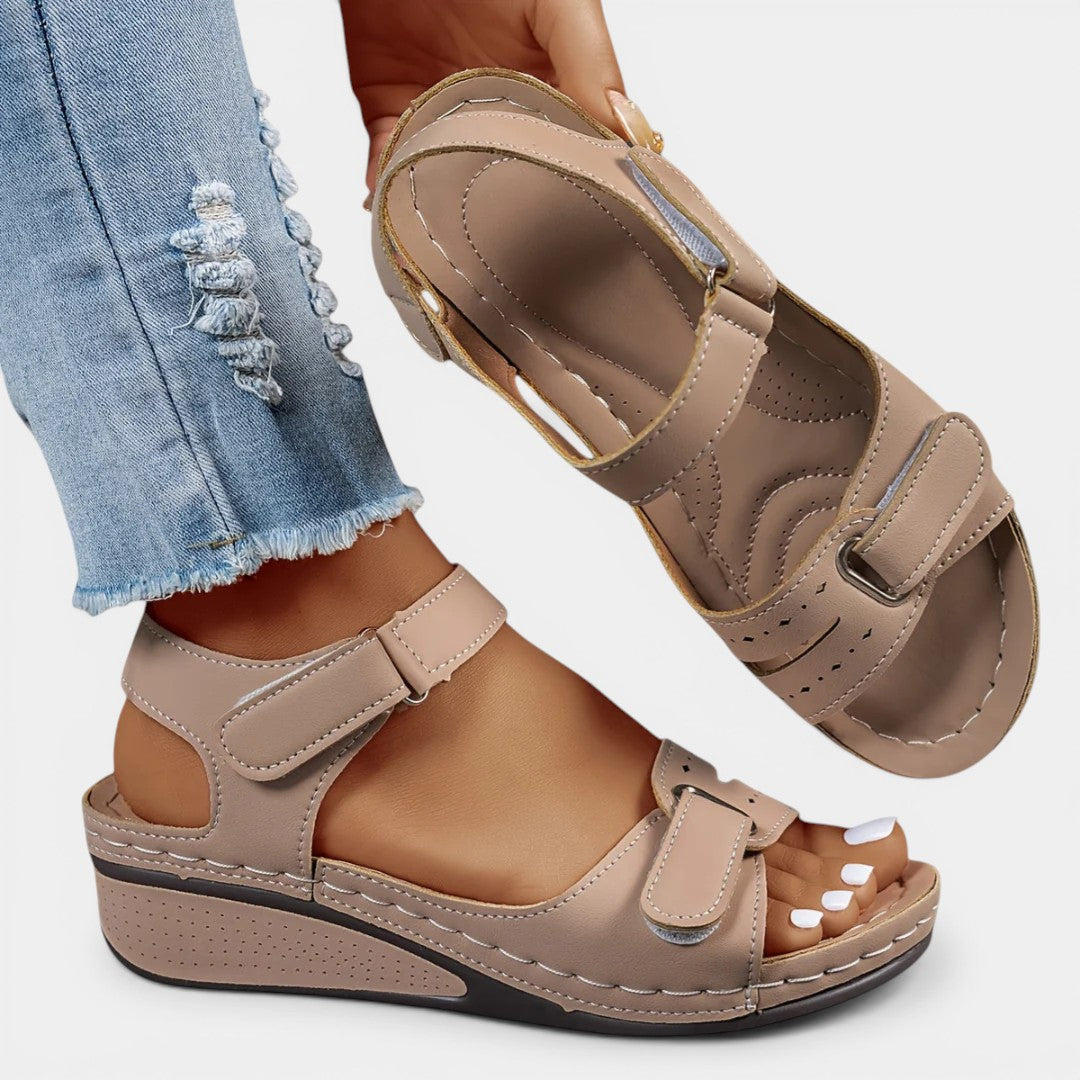 NIRA™ - OPEN-TOE LEATHER COMFORT SANDALS