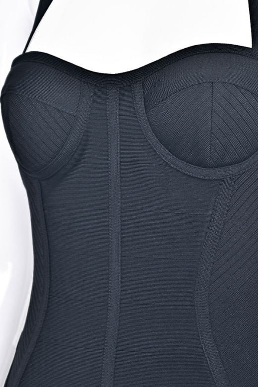 Isabella Bandage Mini Dress - Classic Black