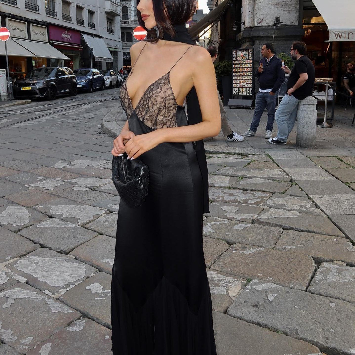 Sultry Nights Lace Fishtail Maxi Dress - View 5
