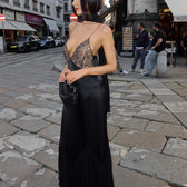 Sultry Nights Lace Fishtail Maxi Dress - View 5