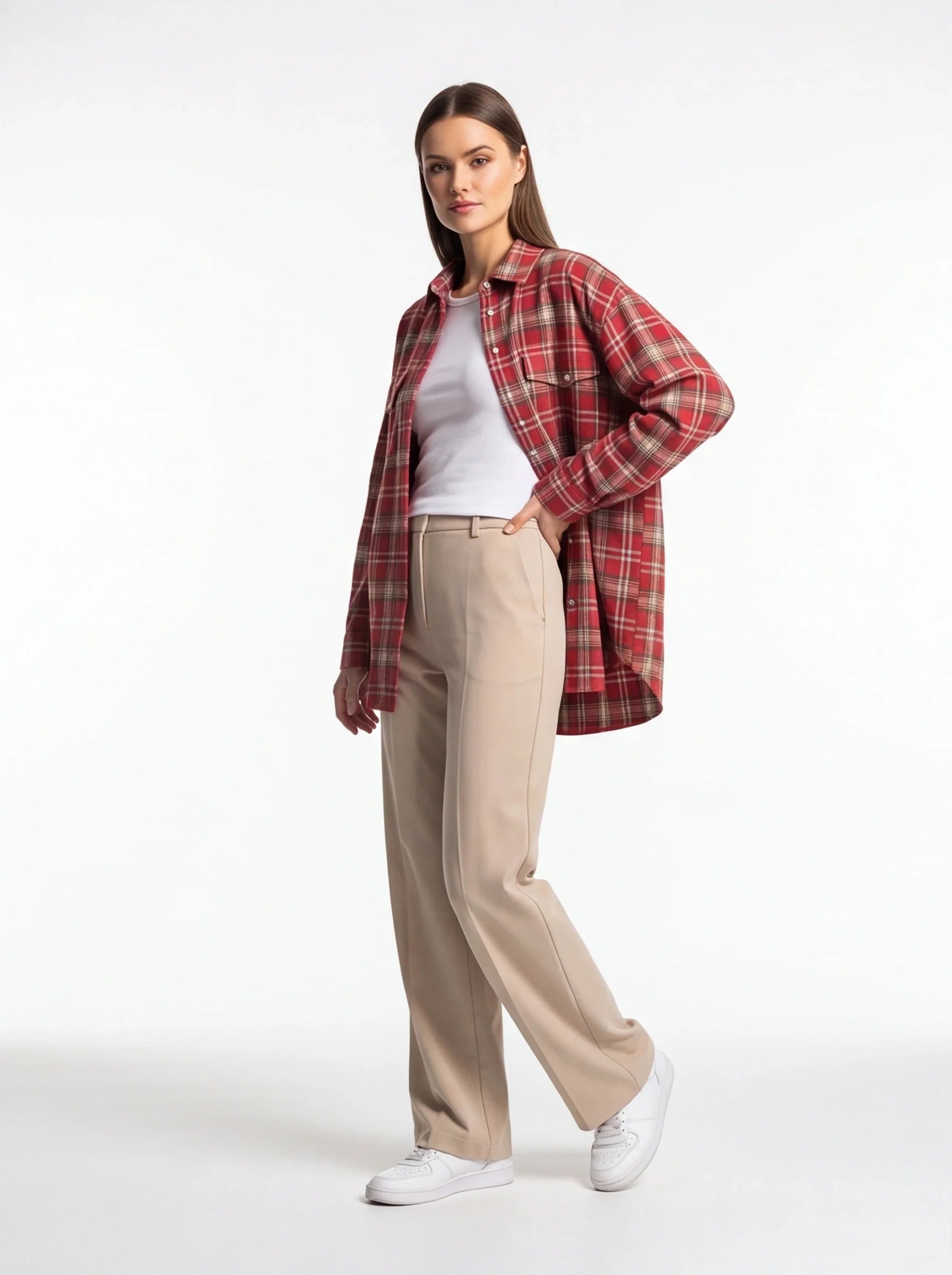 Stylish Relaxed Flannel Overshirt | Soft Fabric & Versatile Design