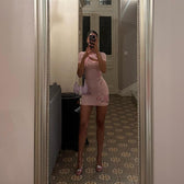 Horizon Whispers Beaded Sheer Mesh Mini Dress 9