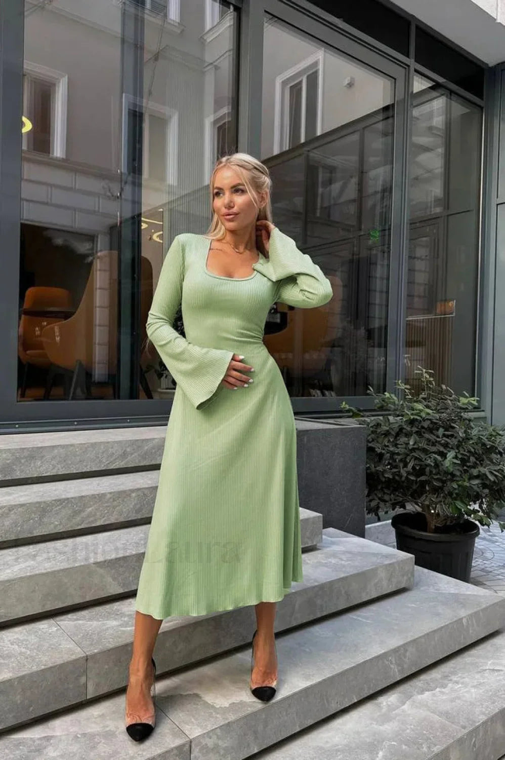 Jaye Long Stylish Sleeve Maxi Dress