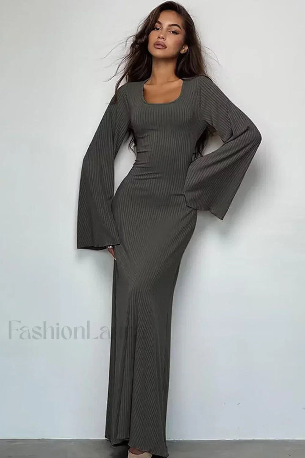 Jaye Long Stylish Sleeve Maxi Dress