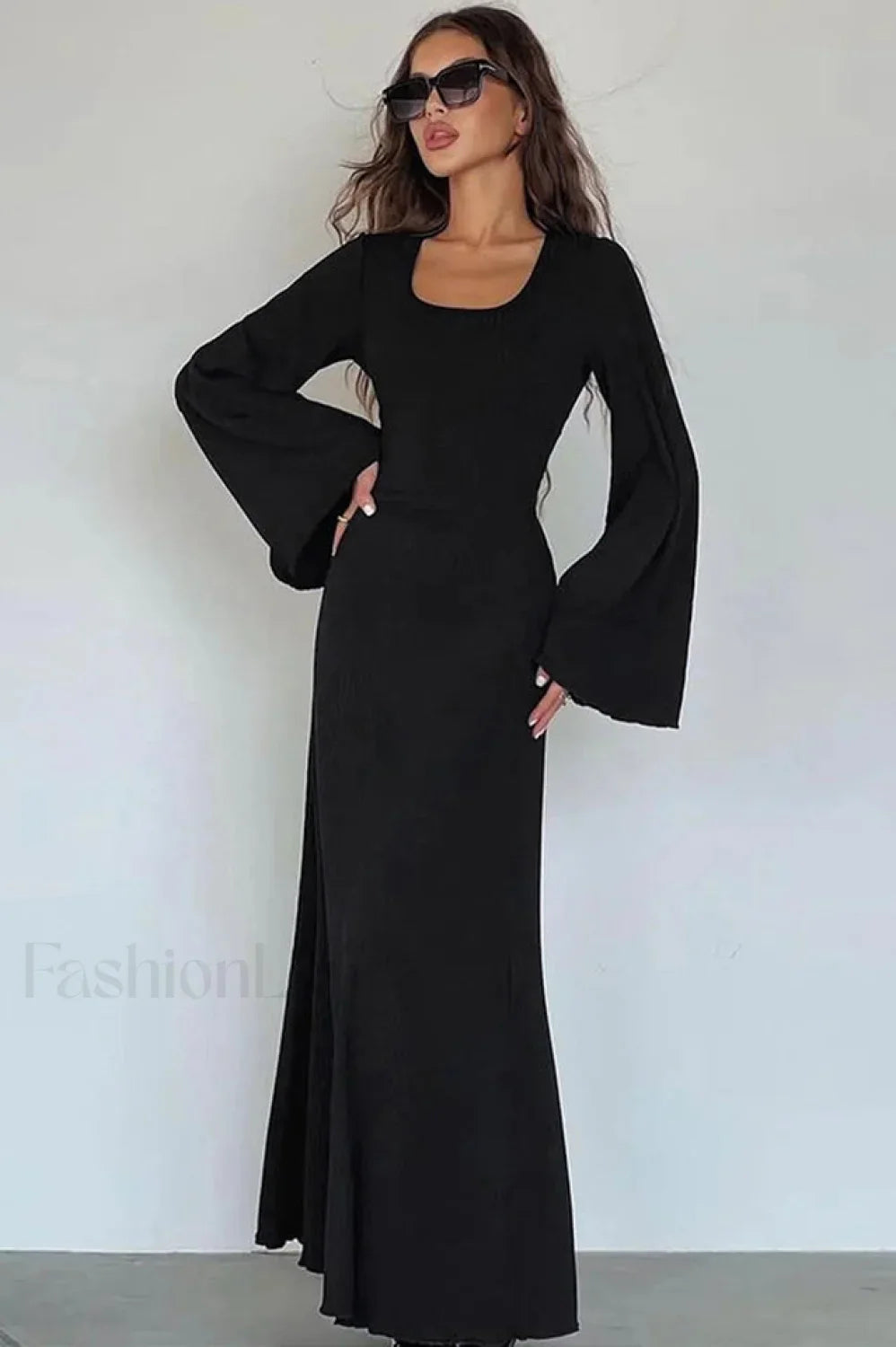 Jaye Long Stylish Sleeve Maxi Dress