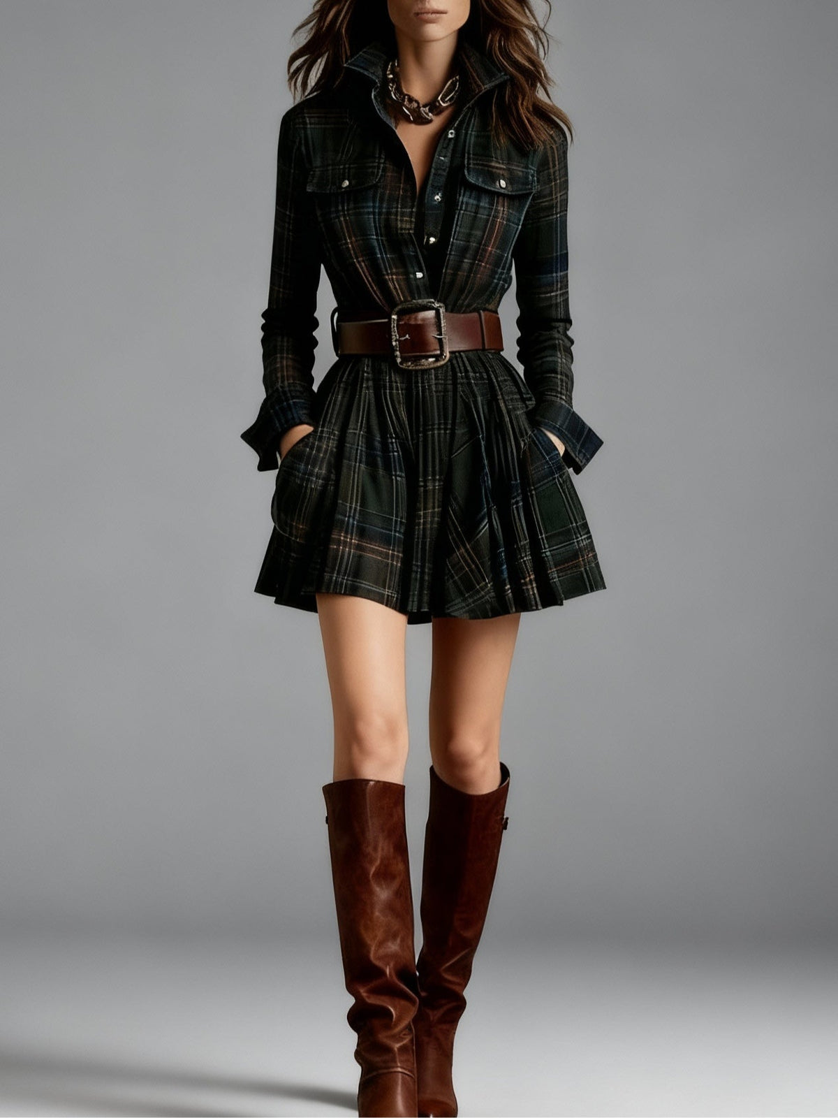 Rose | Vintage Check Mini Dress
