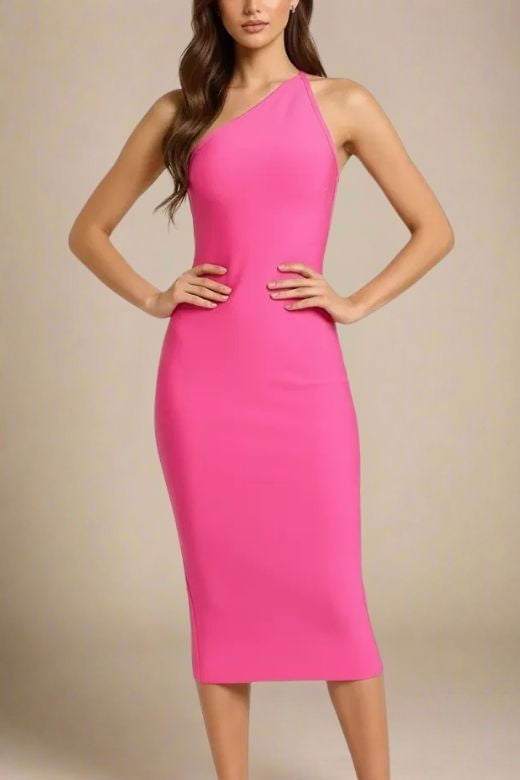 Joi Bodycon Midi Dress - Hot Pink