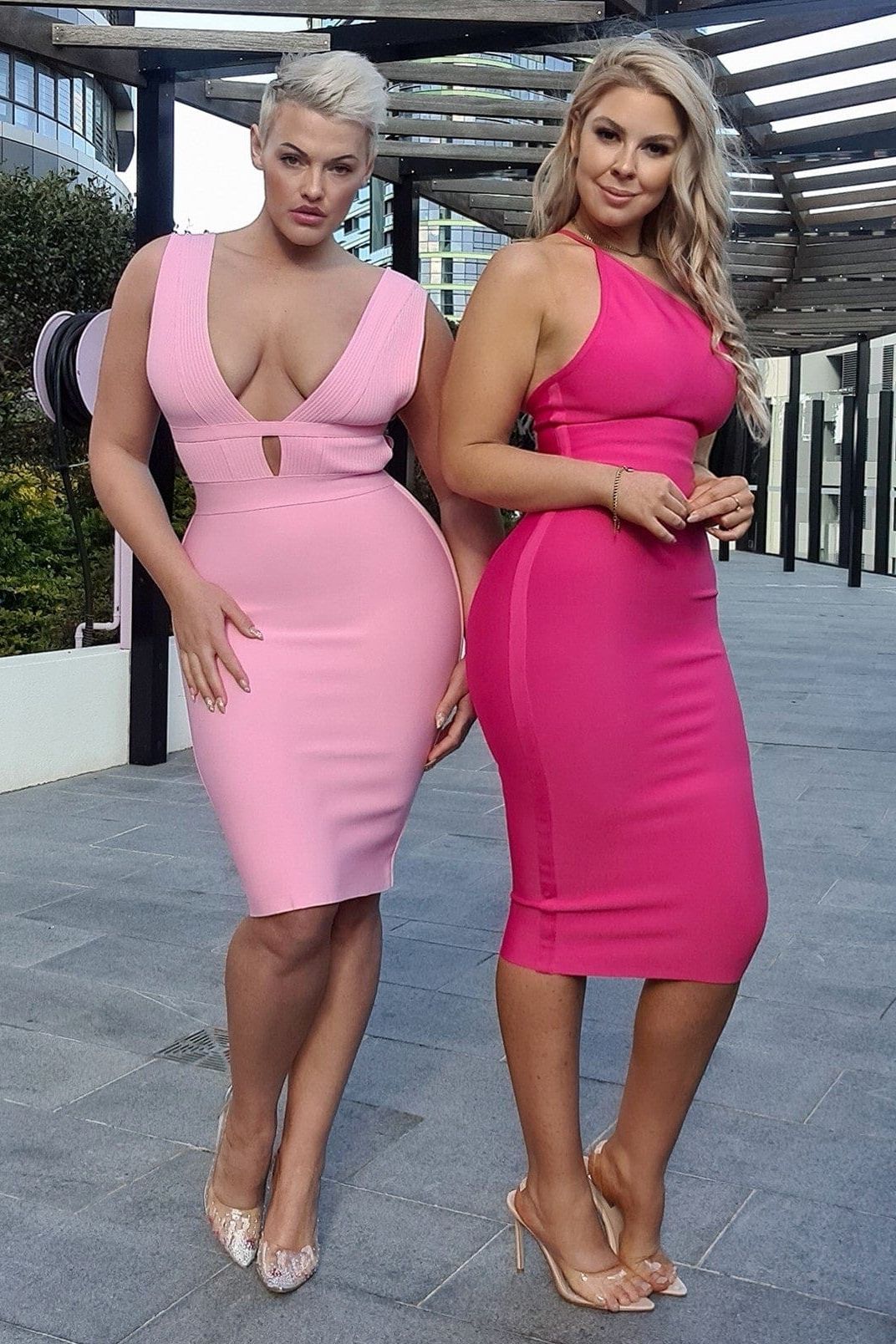 Bay Bandage Dress - Ballet Pink