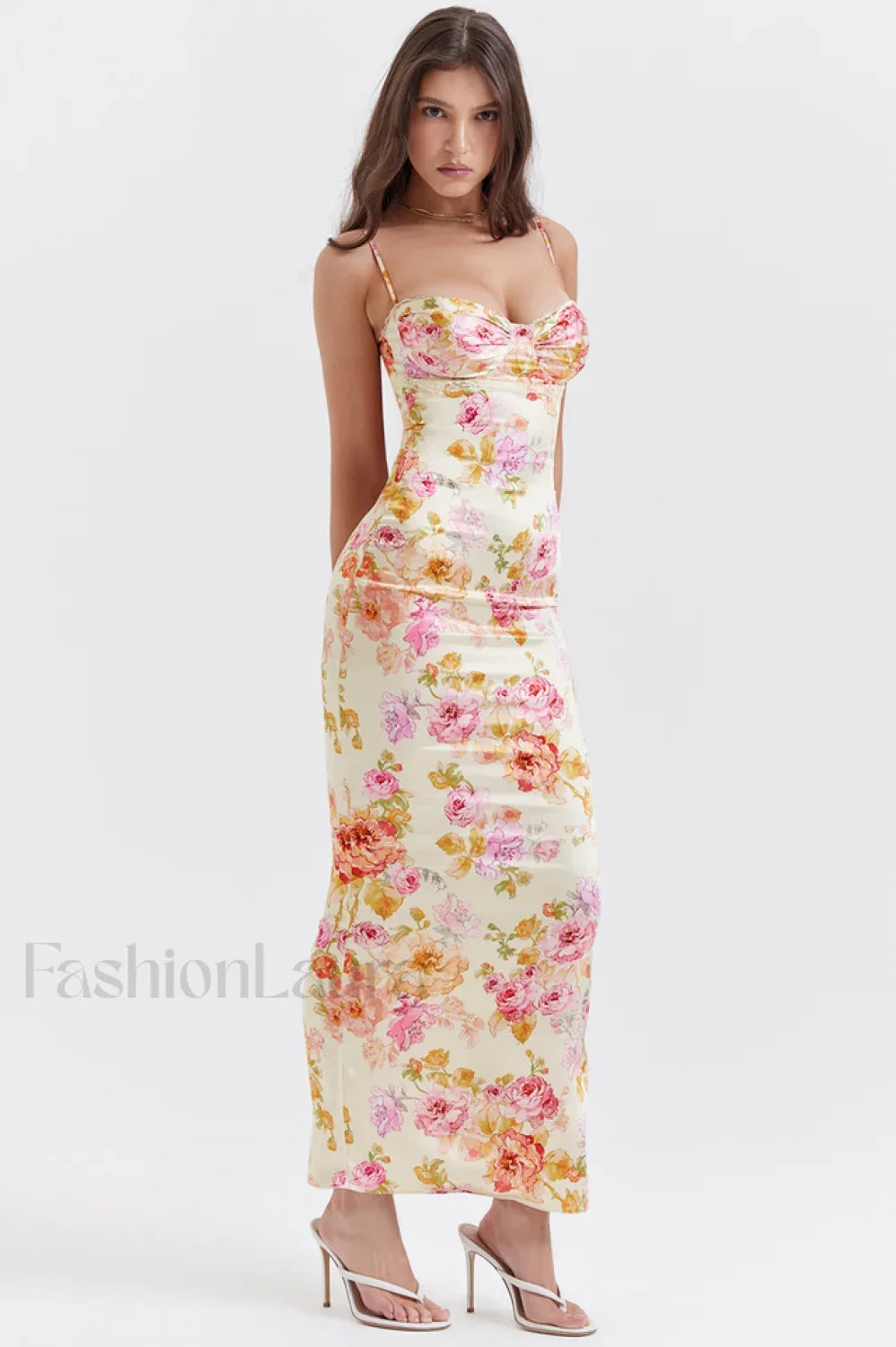 Josefina Ivory Stylish Floral Maxi Dress