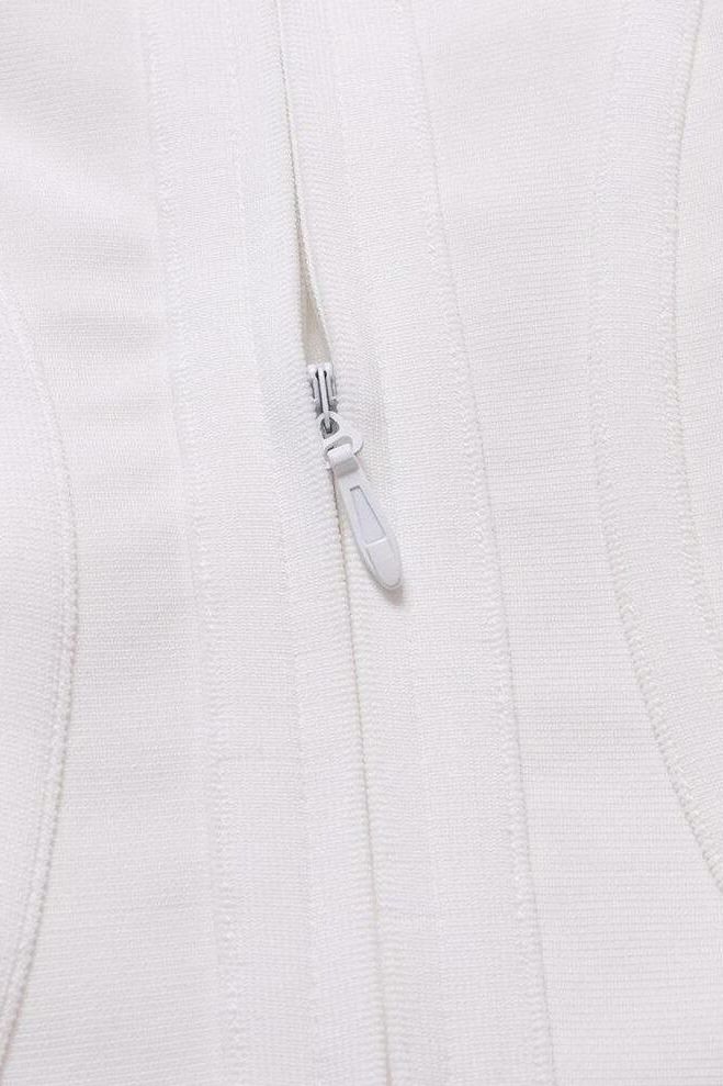 Joy Bandage Midi Dress - White Pearl