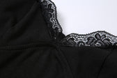 Lace hem solid v neck backless cami mini dress 6
