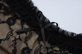 Lace hem contrast sleeveless low cut backless midi dress 6